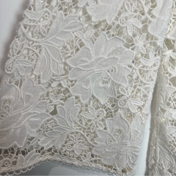 Zimmermann Elegant White Crochet Lace Women's Top - Picture 3 of 6